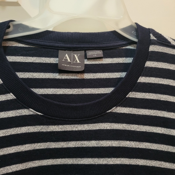 Armani Exchange mens large stripped sweater‎ size large casual - Picture 2 of 6